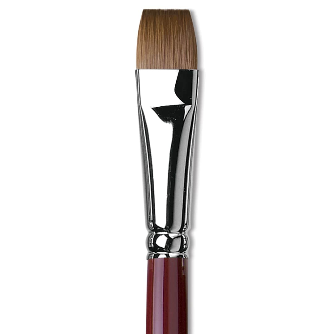Open in modal - Da Vinci Kolinsky Red Oil Sable Brush - Bright, Long Handle, Size 14 close