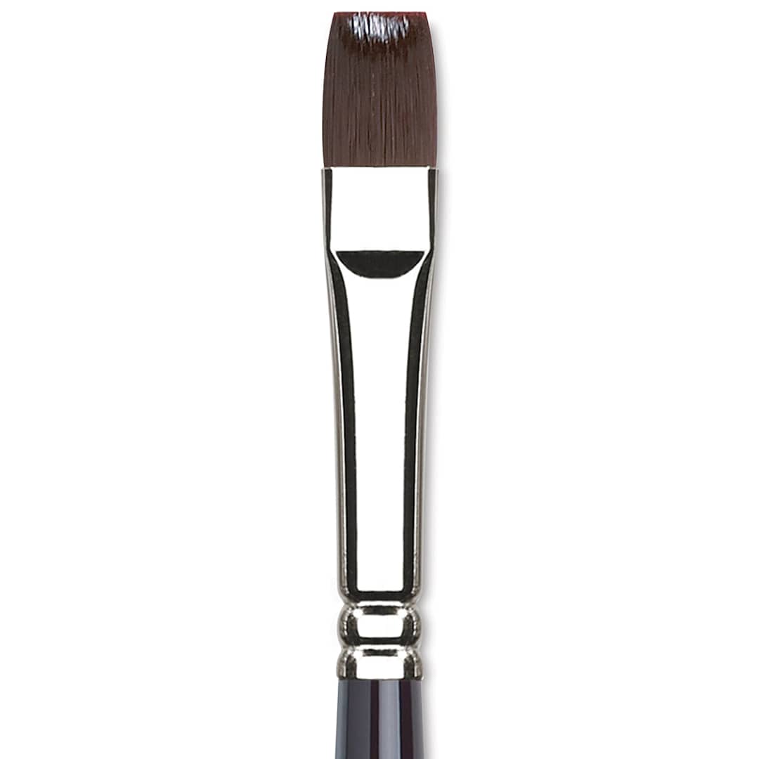 Open in modal - Winsor & Newton Galeria Brush - Bright, Size 12, Long Handle (close-up to show brush head)