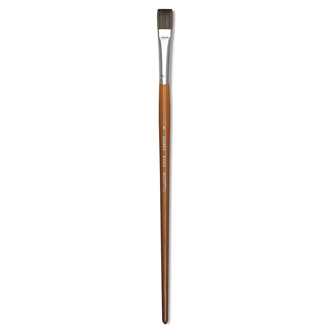 Open in modal - Isabey Isacryl Brush - Bright, Long Handle, Size 8