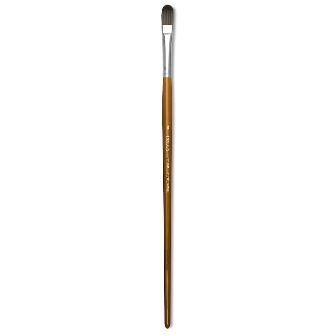 Open in modal - Isabey Isacryl Brush - Filbert, Long Handle, Size 6