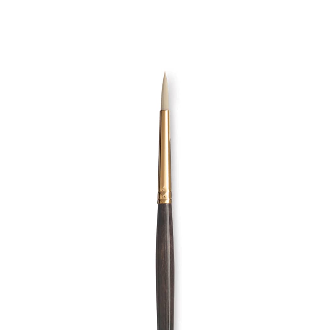 Open in modal - Princeton Series 6300 Dakota Synthetic Bristle Brush - Round, Long Handle, Size 2