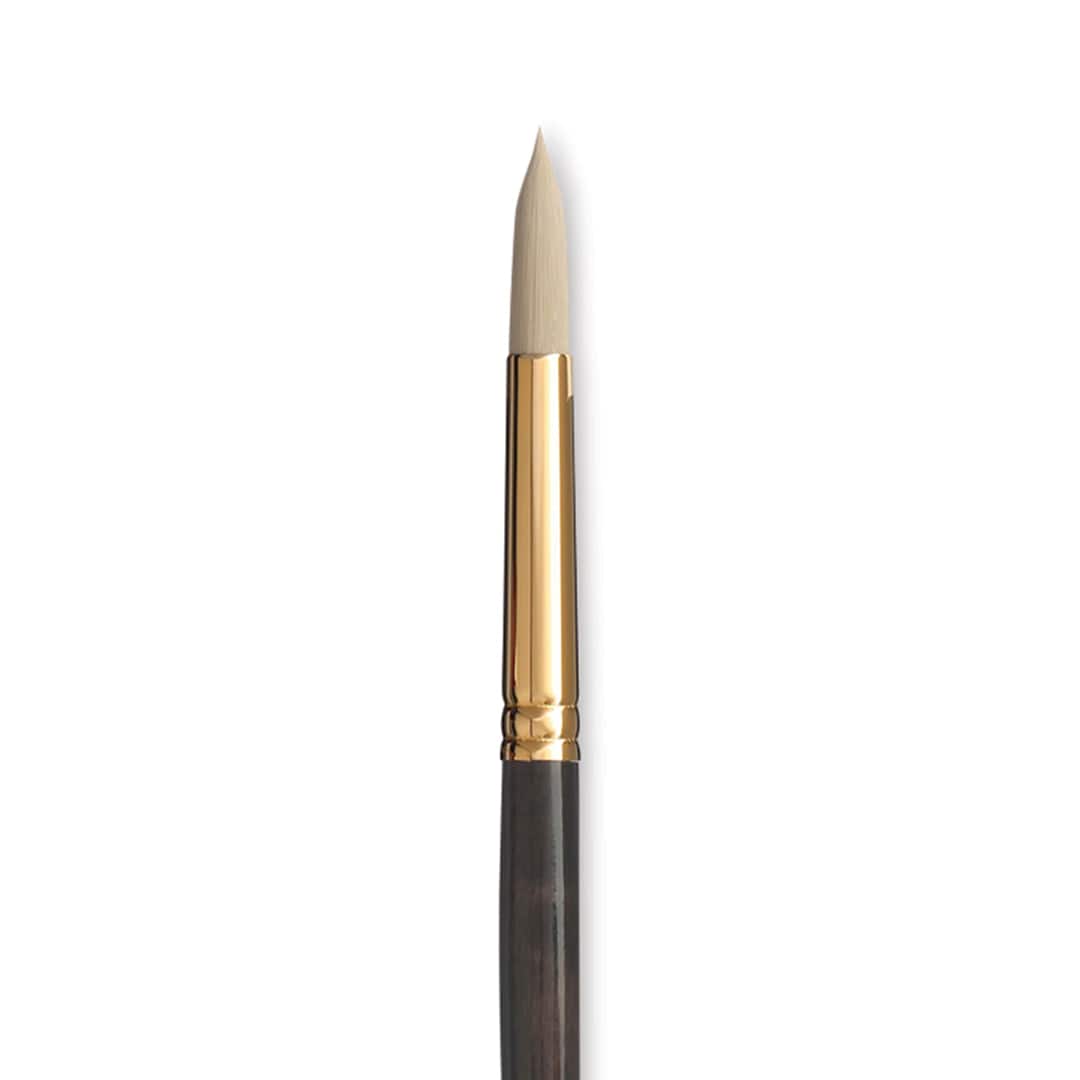 Open in modal - Princeton Series 6300 Dakota Synthetic Bristle Brush - Round, Long Handle, Size 8