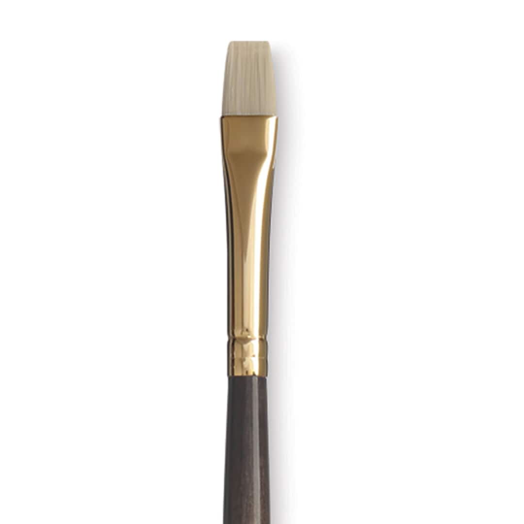 Open in modal - Princeton Series 6300 Dakota Synthetic Bristle Brush - Bright, Long Handle, Size 4 close up