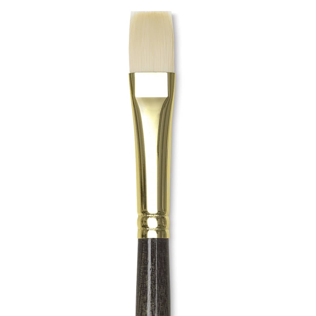 Open in modal - Princeton Series 6300 Dakota Synthetic Bristle Brush - Bright, Long Handle, Size 8 close up
