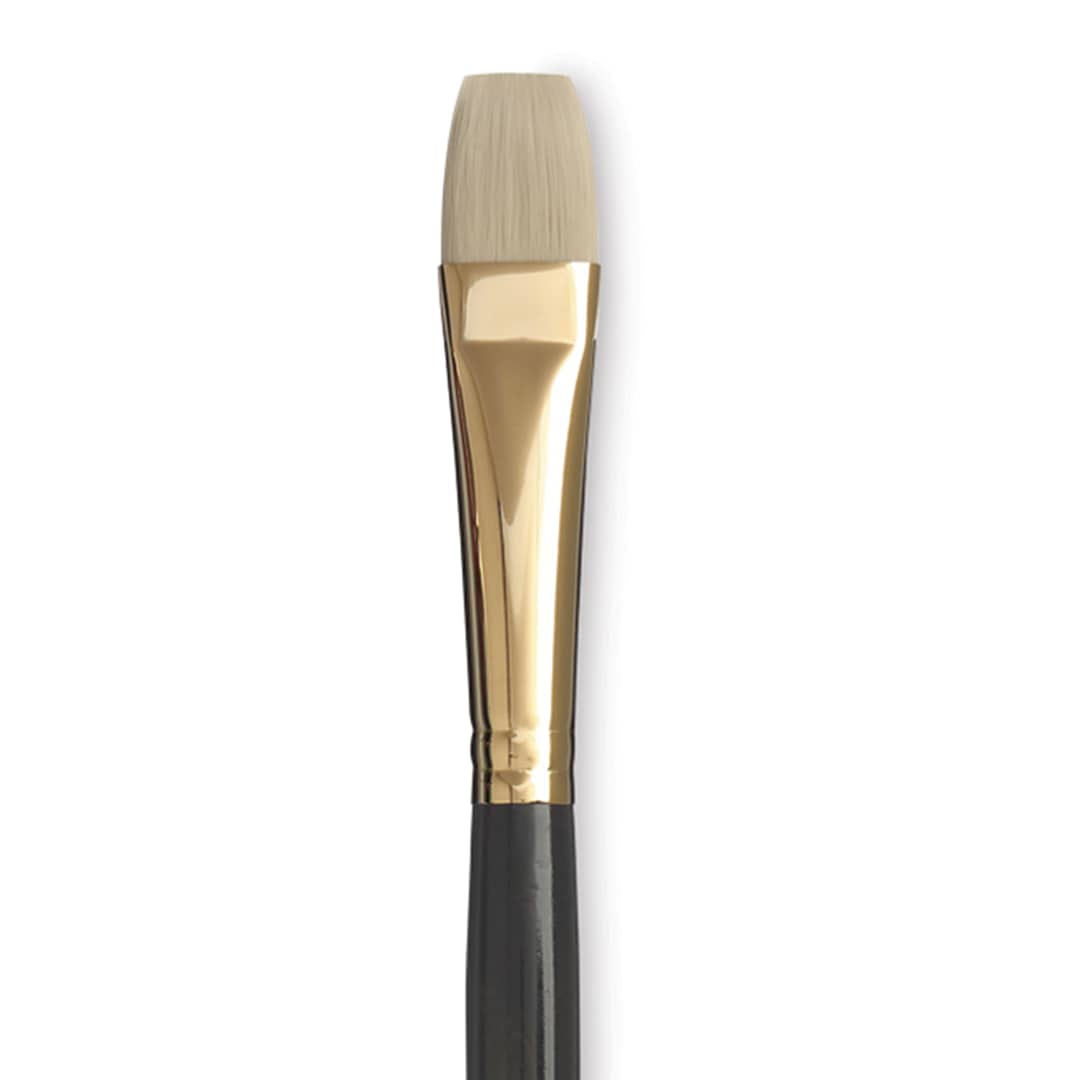 Open in modal - Princeton Series 6300 Dakota Synthetic Bristle Brush - Bright, Long Handle, Size 10 close up