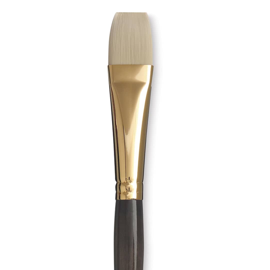 Open in modal - Princeton Series 6300 Dakota Synthetic Bristle Brush - Bright, Long Handle, Size 12 close up