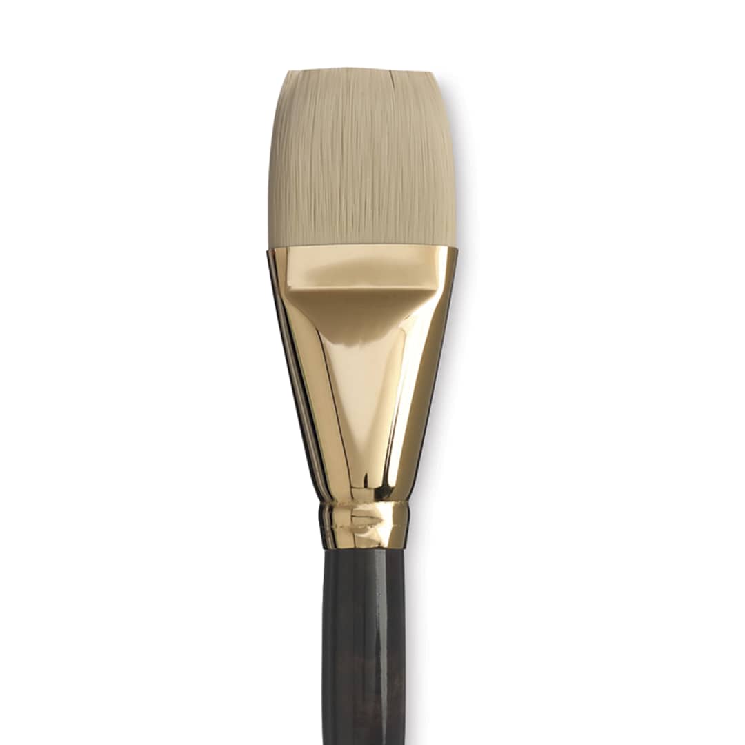 Open in modal - Princeton Series 6300 Dakota Synthetic Bristle Brush - Bright, Long Handle, Size 20 close up