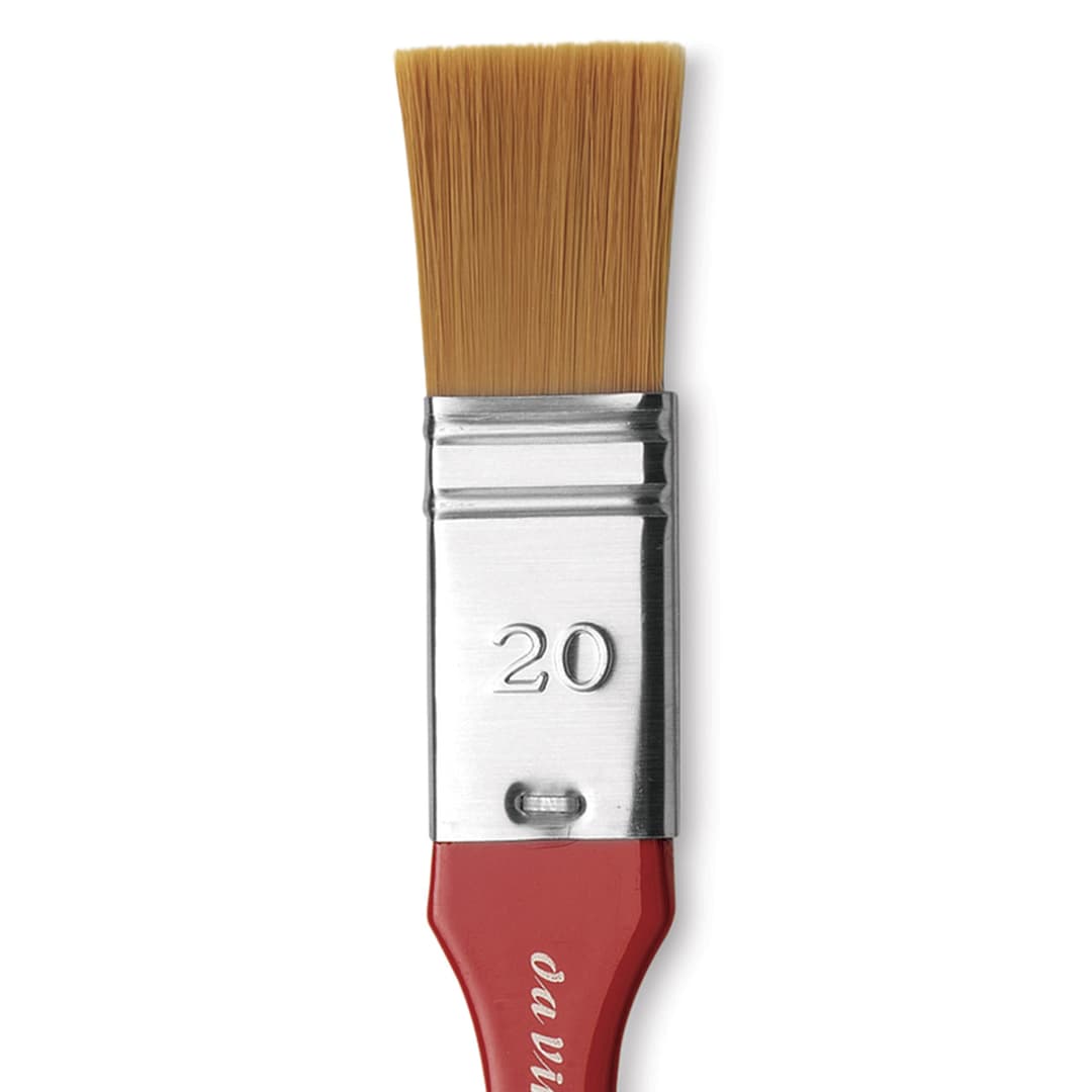 Open in modal - Da Vinci Cosmotop Spin Brush - Flat Wash, Short Handle, Size 20 close up