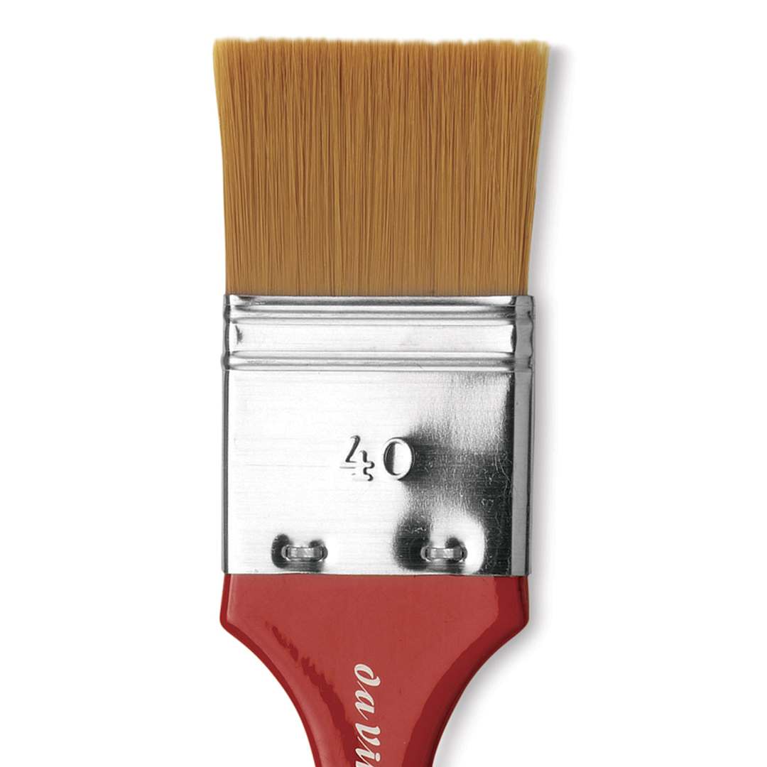 Open in modal - Da Vinci Cosmotop Spin Brush - Flat Wash, Short Handle, Size 40 close up