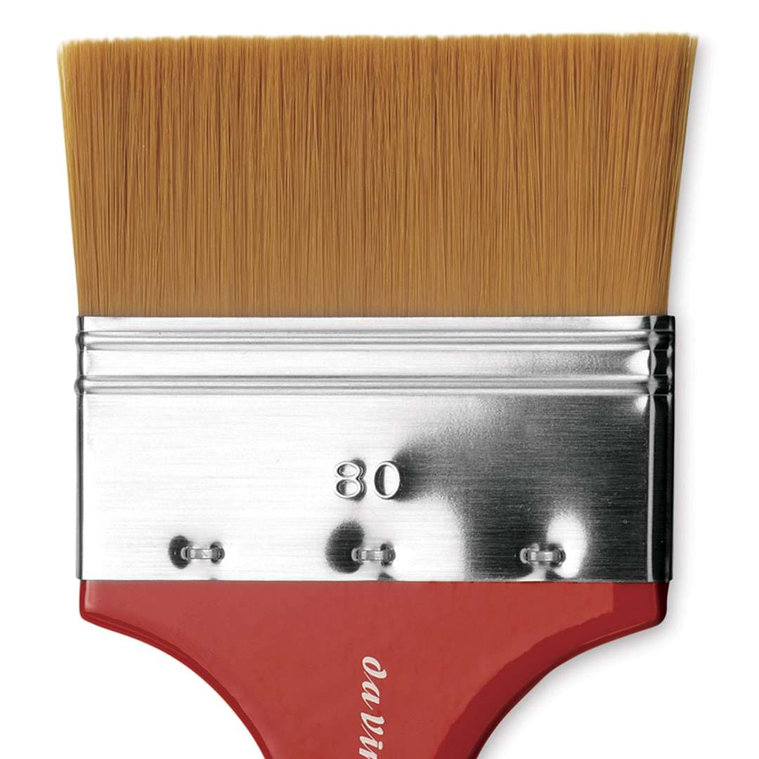 Open in modal - Da Vinci Cosmotop Spin Brush - Flat Wash, Short Handle, Size 80 close up