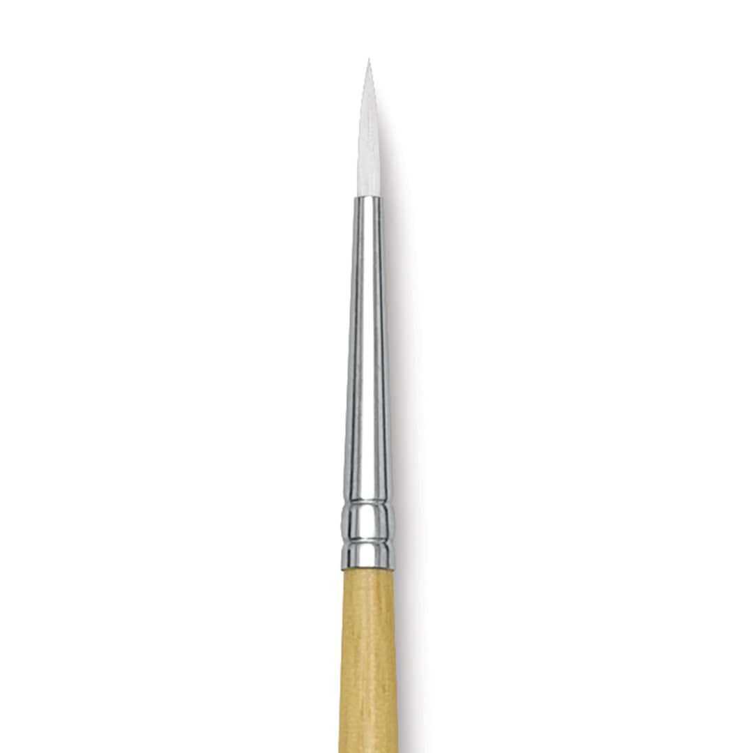 Open in modal - Blick Academic White Synthetic Brush - Round, Size 2, close-up