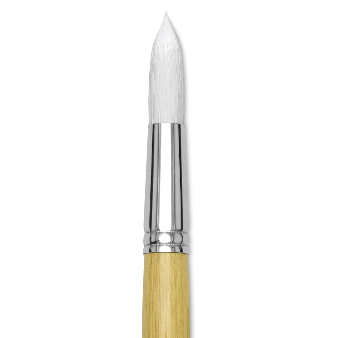 Open in modal - Blick Academic White Synthetic Brush - Round, Size 24, close-up