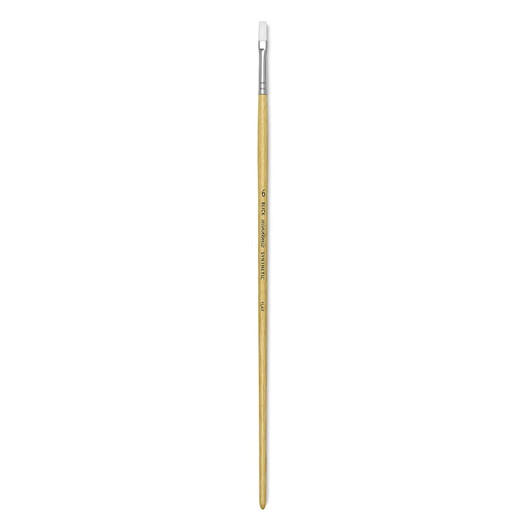 Open in modal - Blick Academic White Synthetic Brush - Flat, Size 6