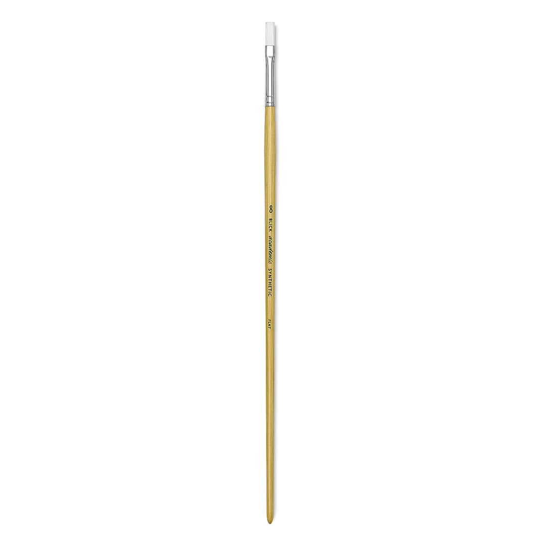 Open in modal - Blick Academic White Synthetic Brush - Flat, Size 8