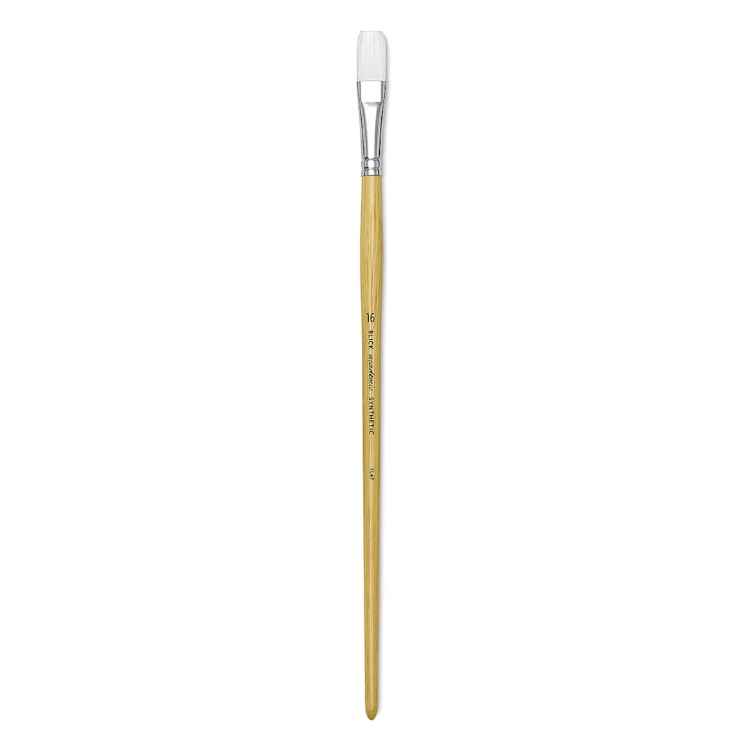 Open in modal - Blick Academic White Synthetic Brush - Flat, Size 16