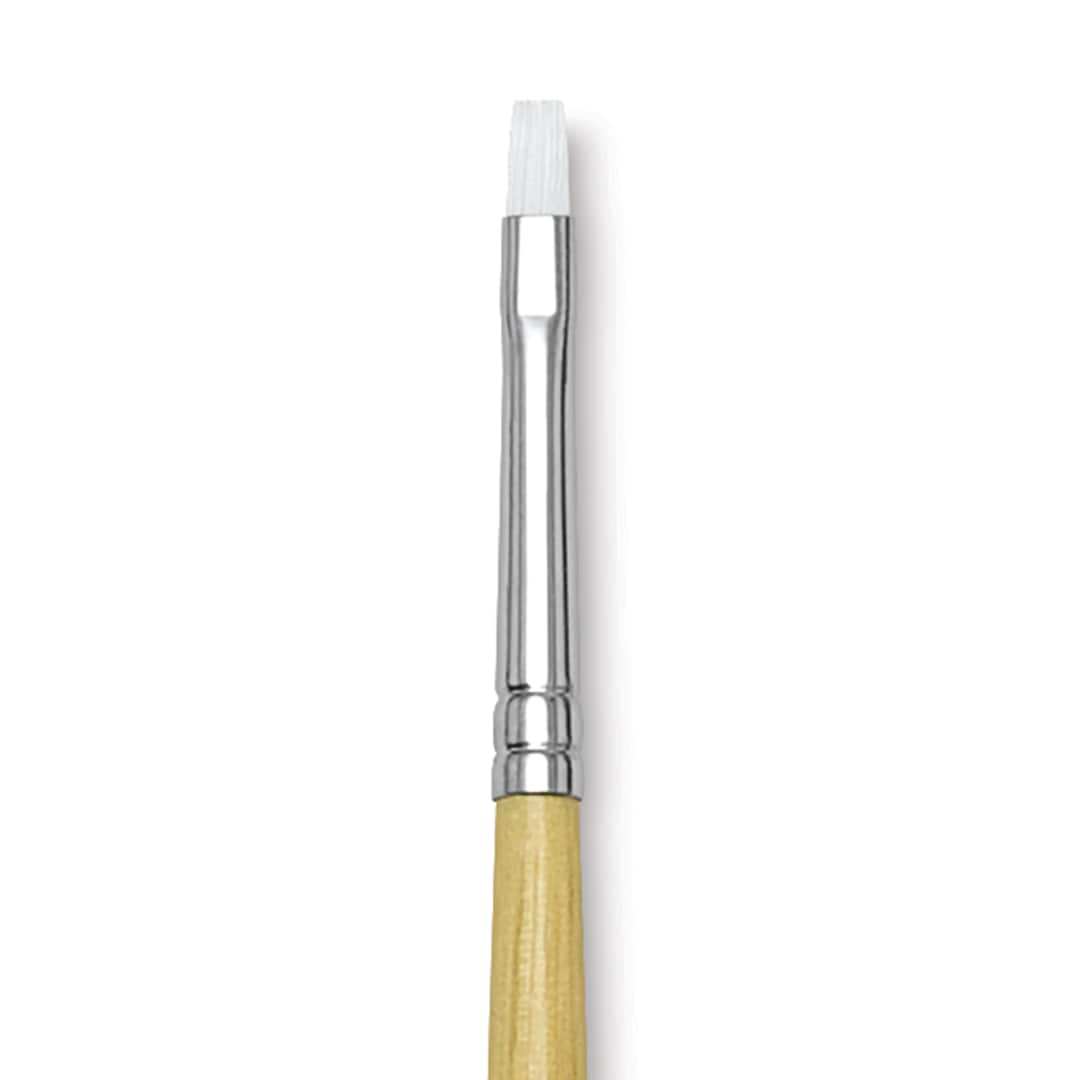Open in modal - Blick Academic White Synthetic Brush - Bright, Size 4, close-up