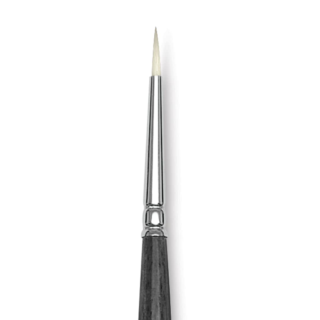 Open in modal - Blick Studio Synthetic Brush - Round, Long Handle, Size 0, close-up