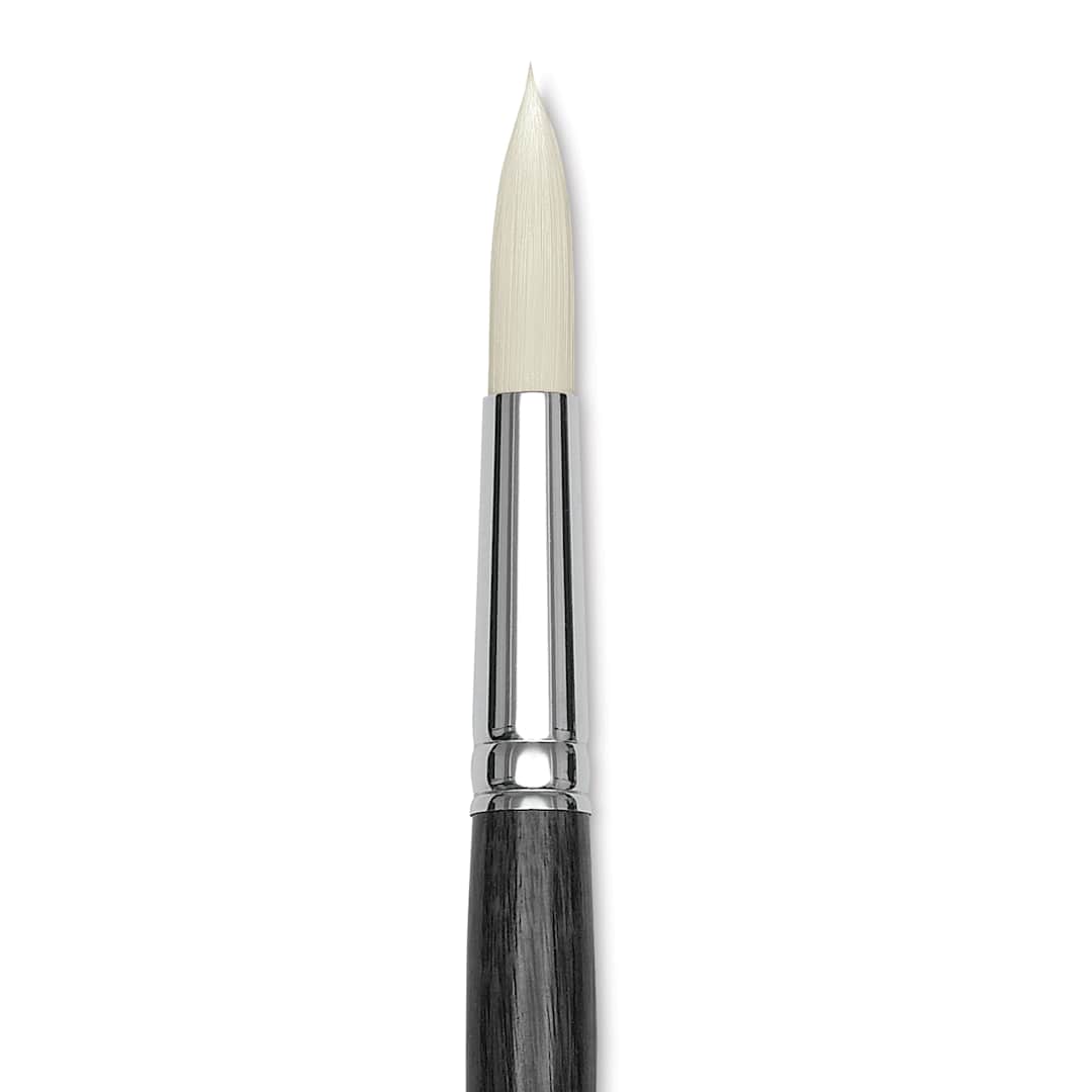 Open in modal - Blick Studio Synthetic Brush - Round, Long Handle, Size 20, close-up