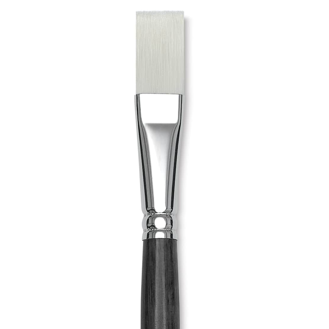 Open in modal - Blick Studio Synthetic Brush - Flat, Long Handle, Size 16, close-up