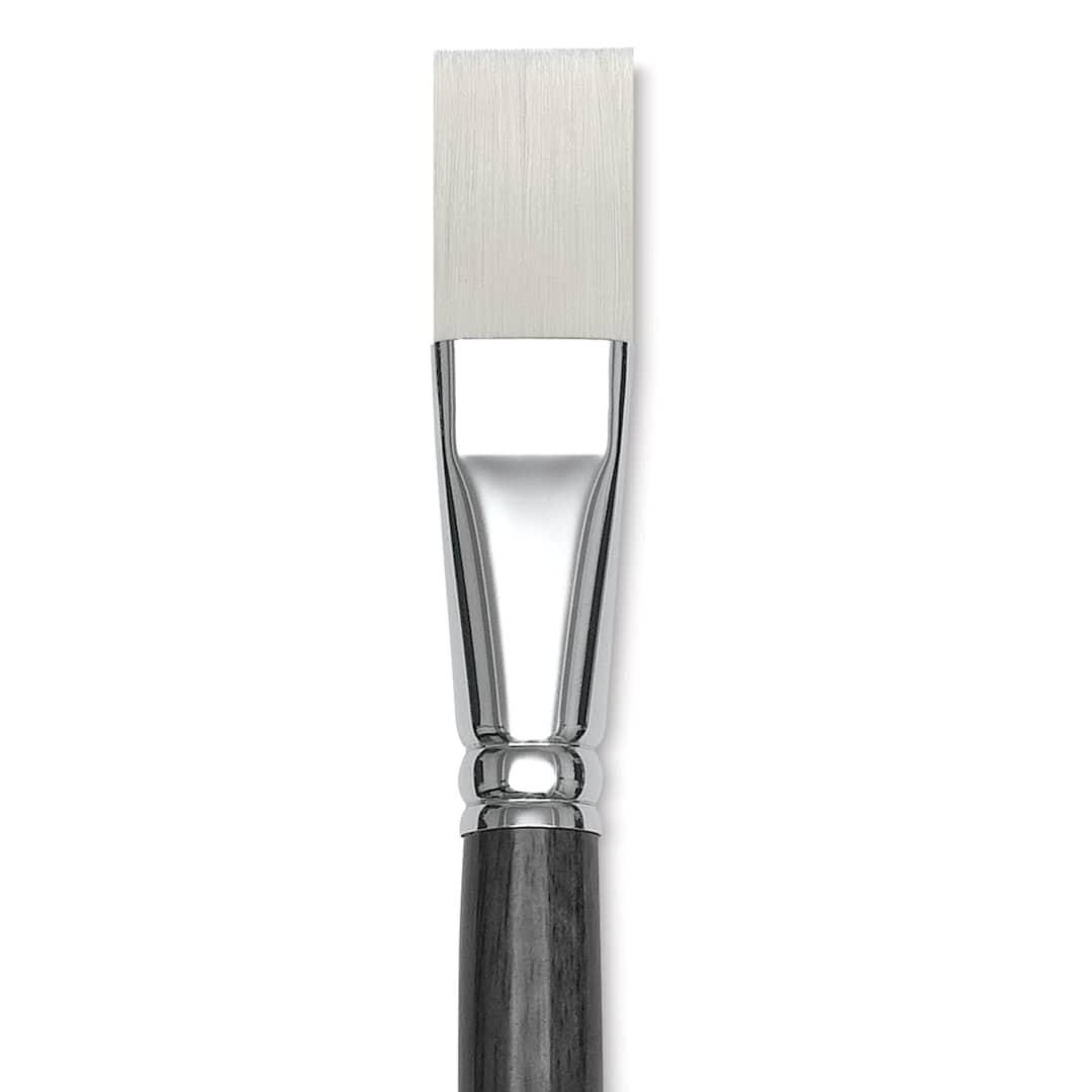 Open in modal - Blick Studio Synthetic Brush - Flat, Long Handle, Size 20, close-up