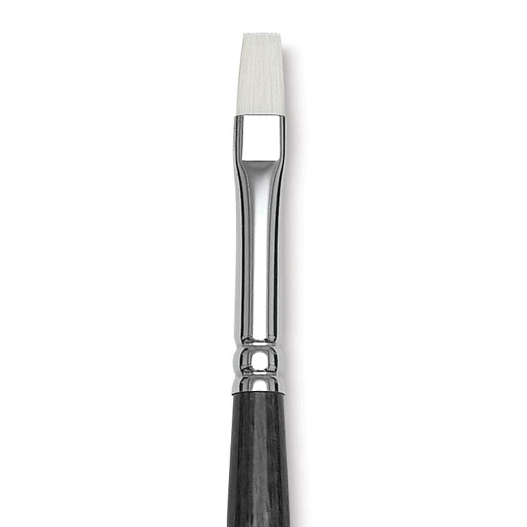 Open in modal - Blick Studio Synthetic Brush - Bright, Long Handle, Size 8, close-up