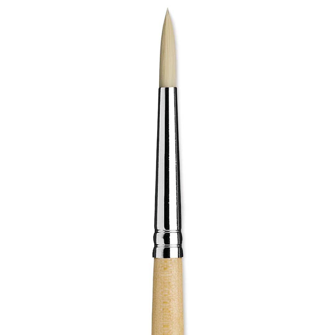 Open in modal - Da Vinci Top Acryl Synthetic Brush - Round, Long Handle, Size 6 close up