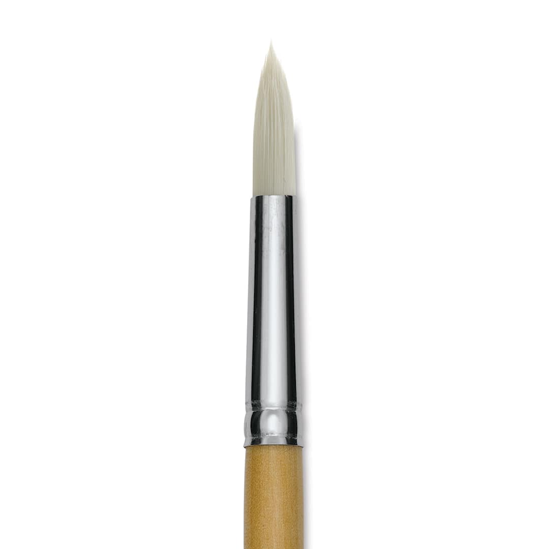 Open in modal - Da Vinci Top Acryl Synthetic Brush - Round, Long Handle, Size 14 close up