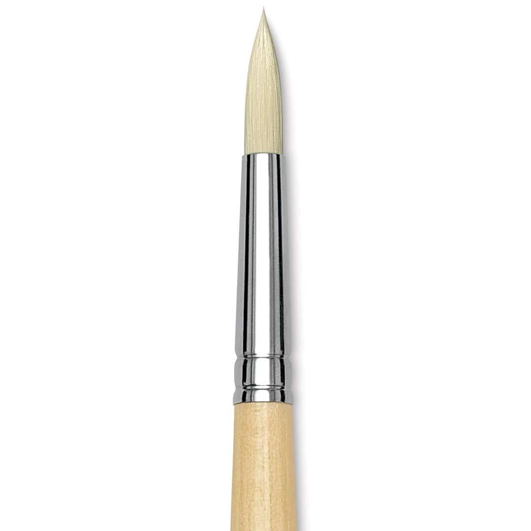 Open in modal - Da Vinci Top Acryl Synthetic Brush - Round, Long Handle, Size 16 close up