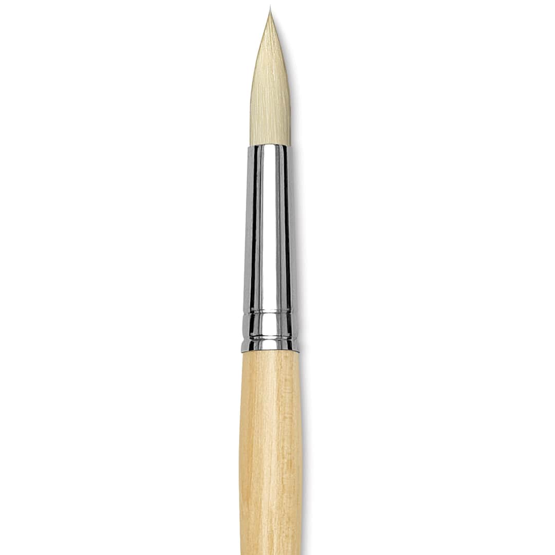 Open in modal - Da Vinci Top Acryl Synthetic Brush - Round, Long Handle, Size 20 close up