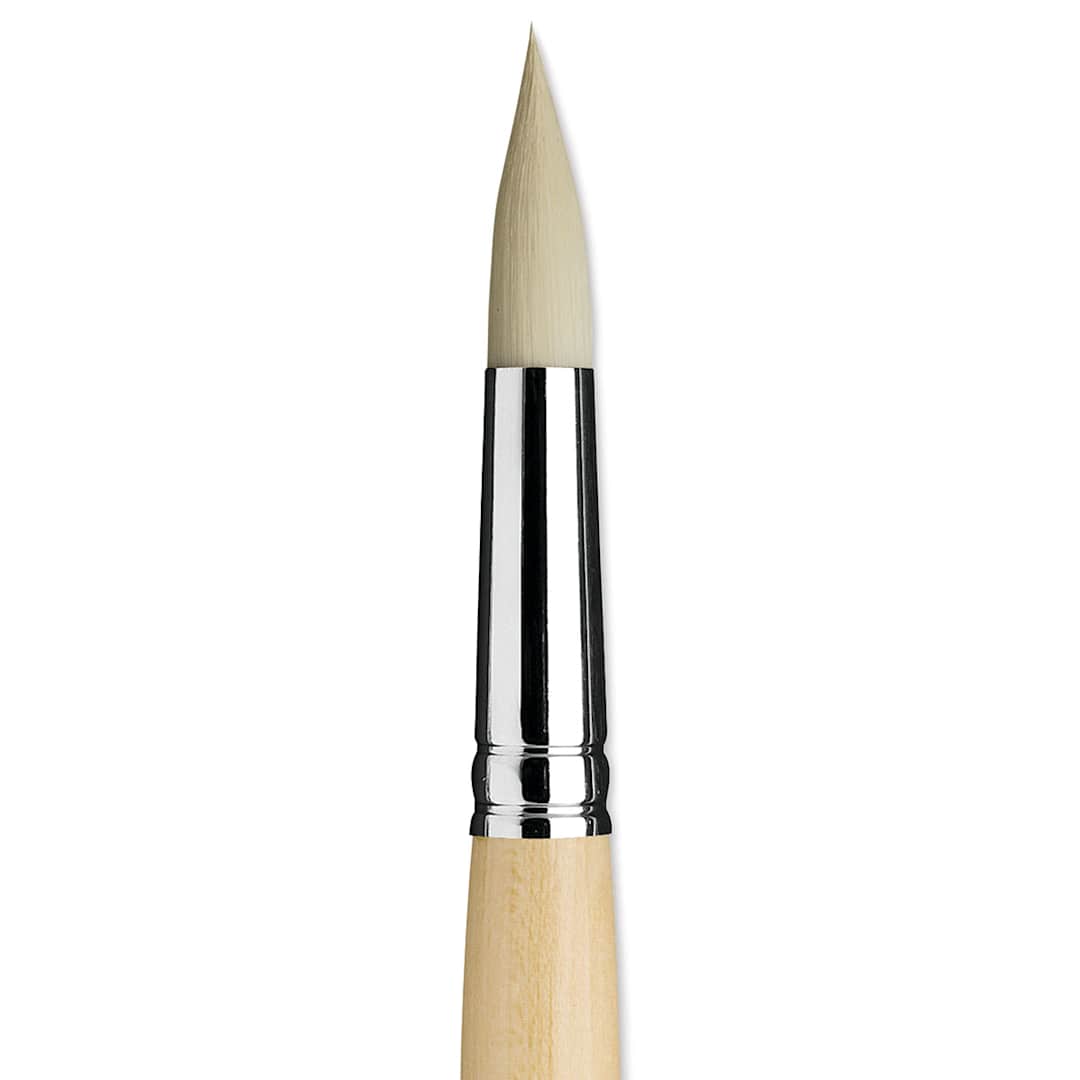 Open in modal - Da Vinci Top Acryl Synthetic Brush - Round, Long Handle, Size 24 close up