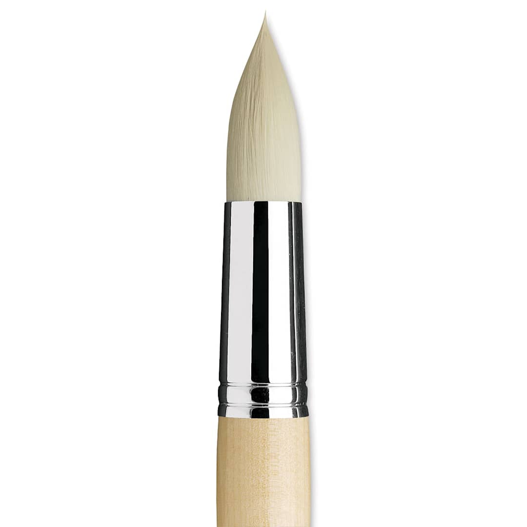 Open in modal - Da Vinci Top Acryl Synthetic Brush - Round, Long Handle, Size 50 close up