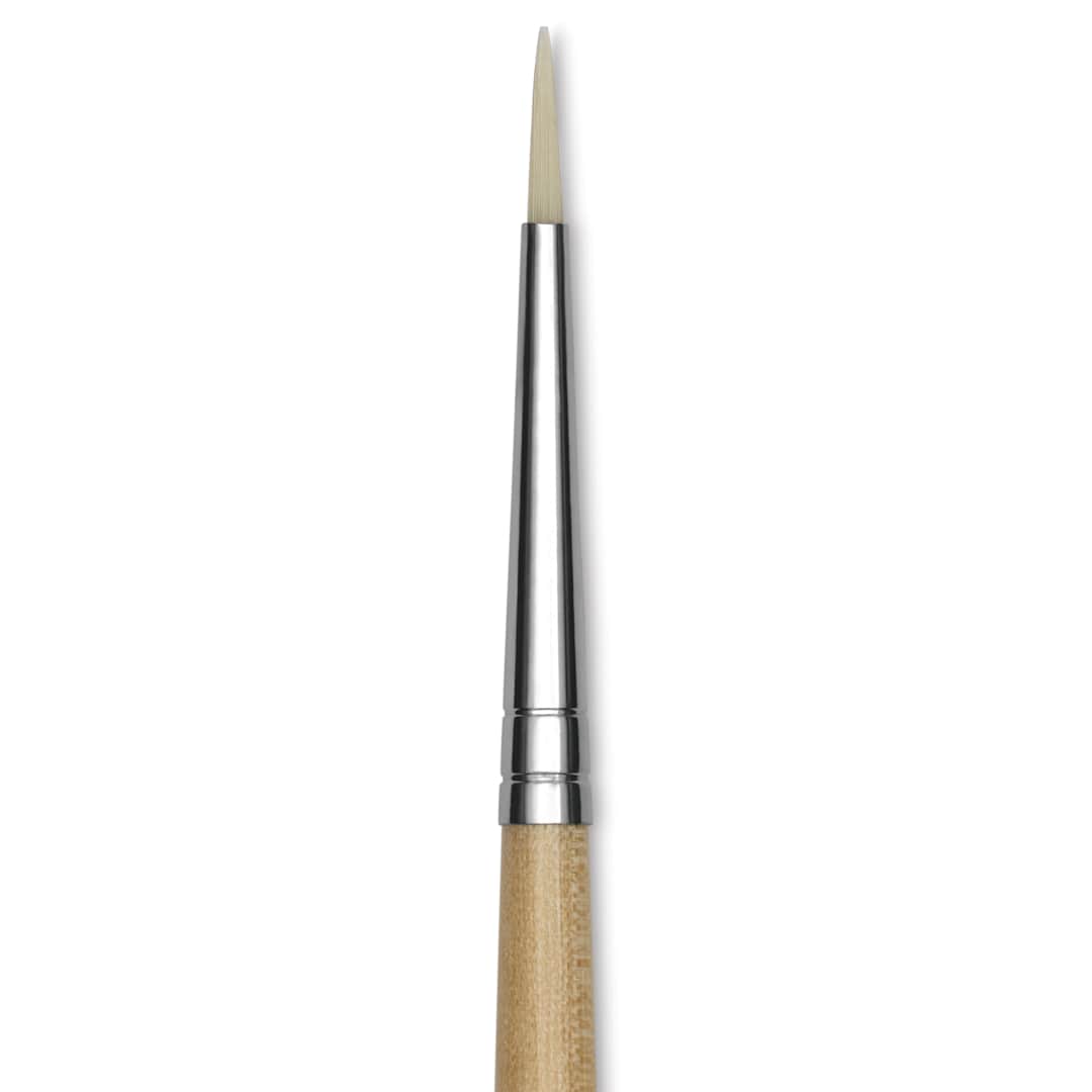 Open in modal - Da Vinci Top Acryl Synthetic Brush - Round, Long Handle, Size 1, close-up