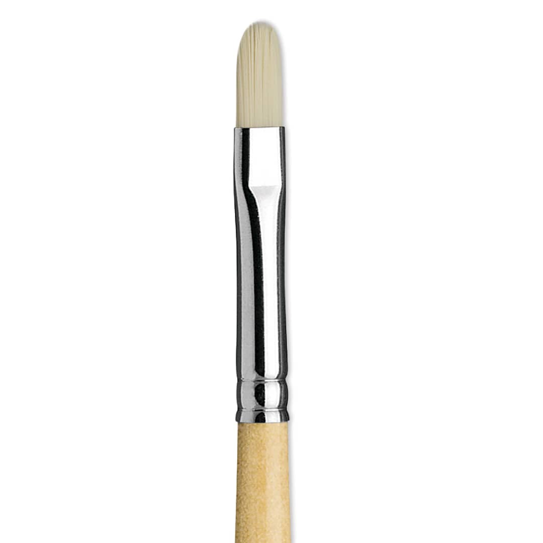 Open in modal - Da Vinci Top Acryl Synthetic Brush - Filbert, Long Handle, Size 4 close up
