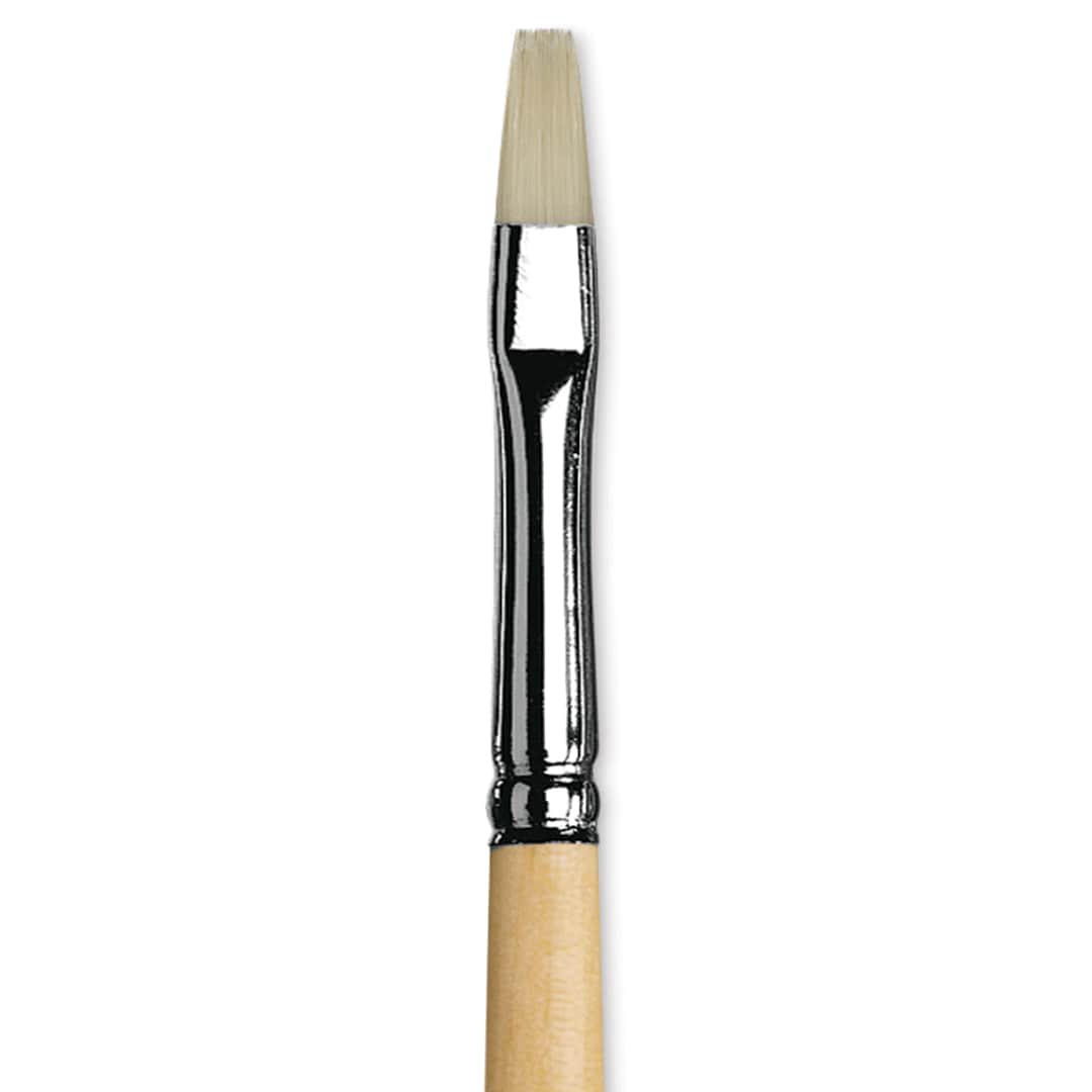 Open in modal - Da Vinci Top Acryl Synthetic Brush - Bright, Long Handle, Size 4 close up