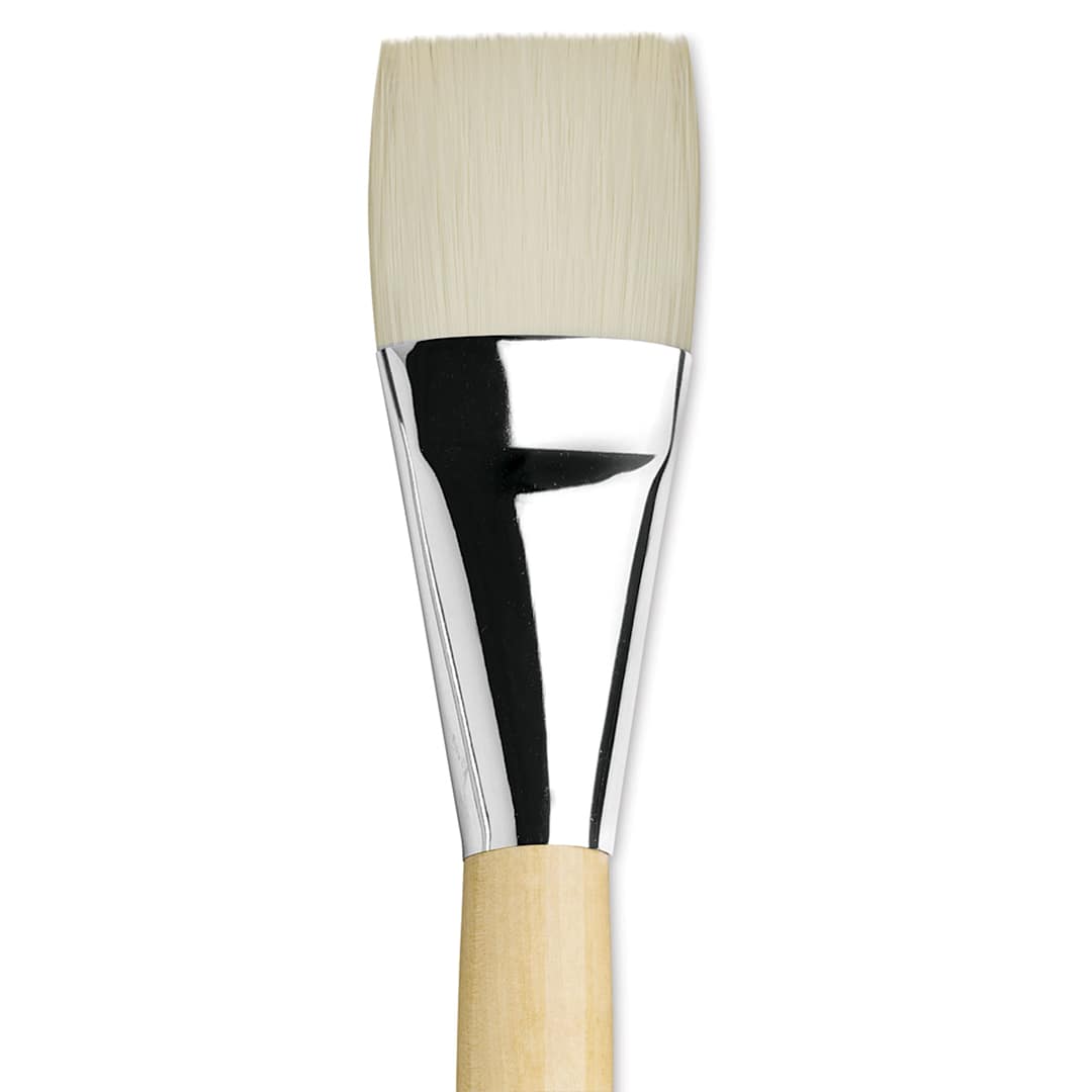 Open in modal - Da Vinci Top Acryl Synthetic Brush - Bright, Long Handle, Size 40 close up