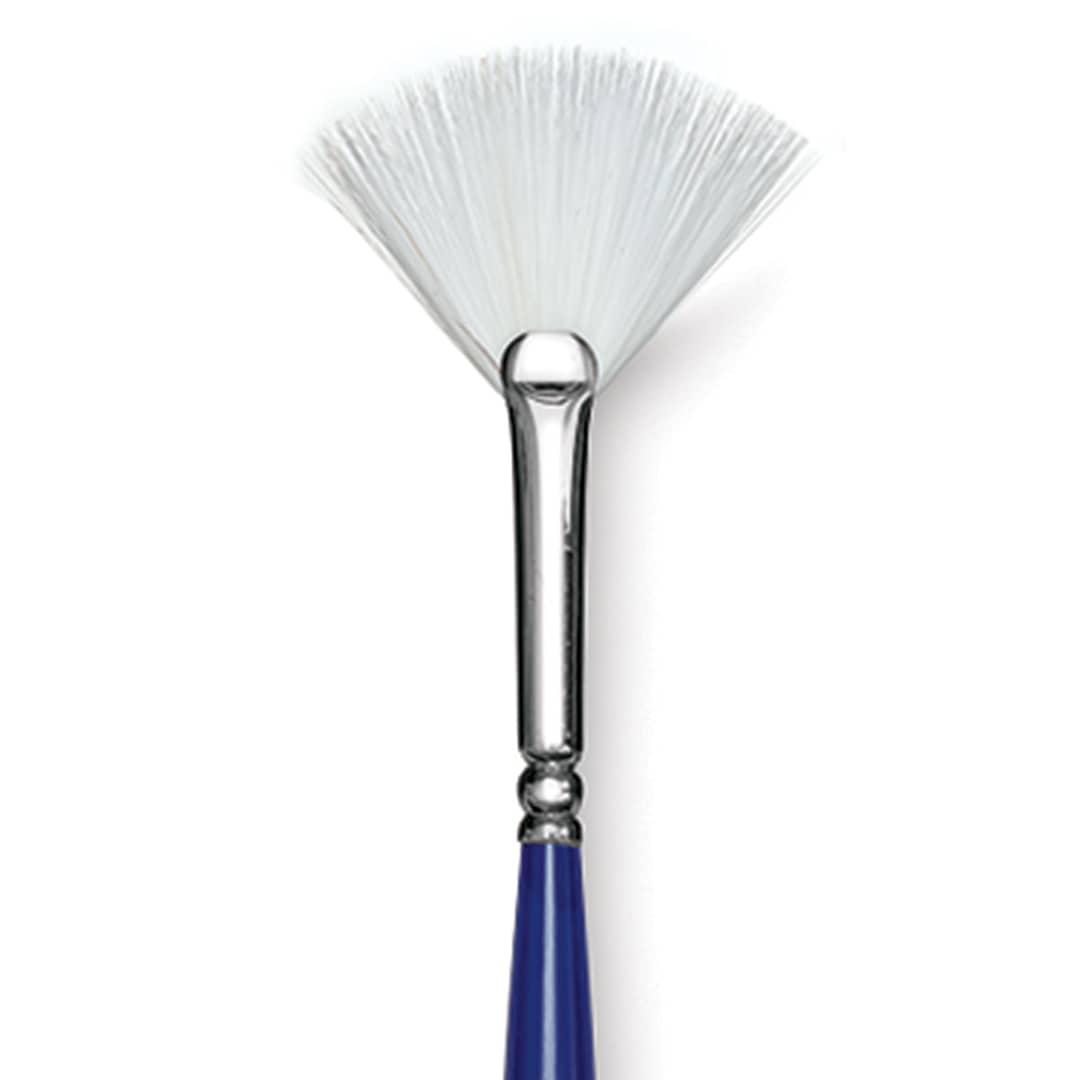 Open in modal - Blick Scholastic Wonder White Brush - Fan, Long Handle, Size 2 close up