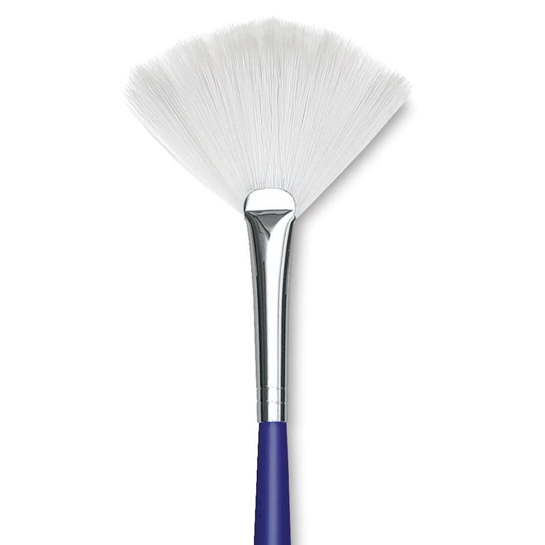 Open in modal - Blick Scholastic Wonder White Brush - Fan, Long Handle, Size 4