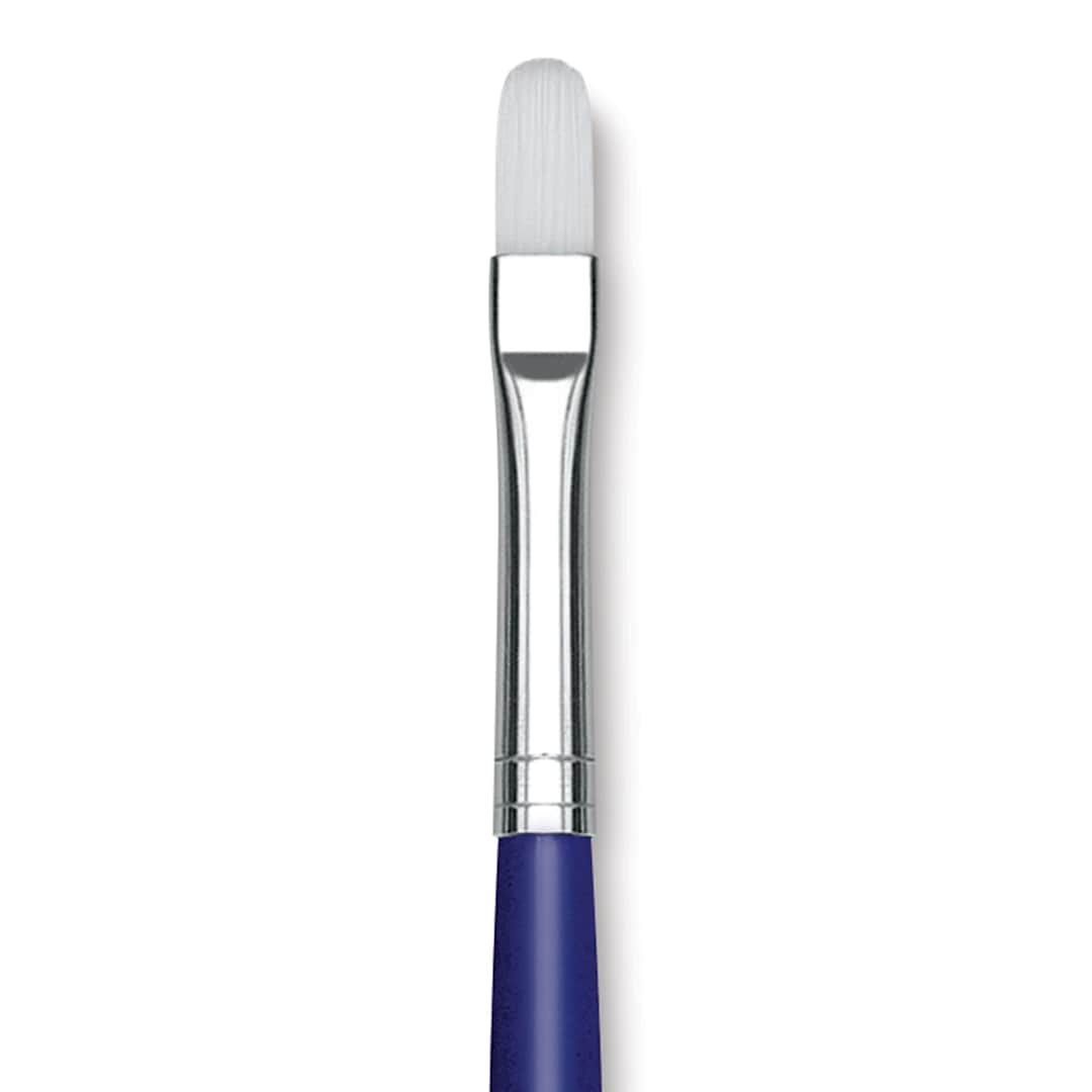 Open in modal - Blick Scholastic Wonder White Brush - Filbert, Long Handle, Size 8 close up