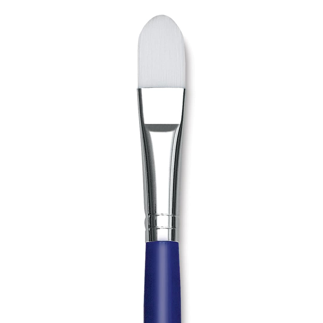 Open in modal - Blick Scholastic Wonder White Brush - Filbert, Long Handle, Size 16 close up