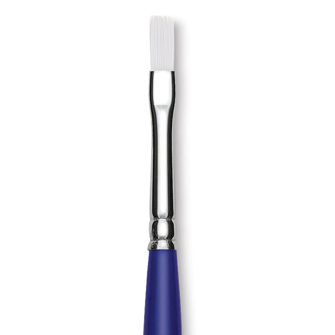 Open in modal - Blick Scholastic Wonder White Brush - Flat, Long Handle, Size 4 close up