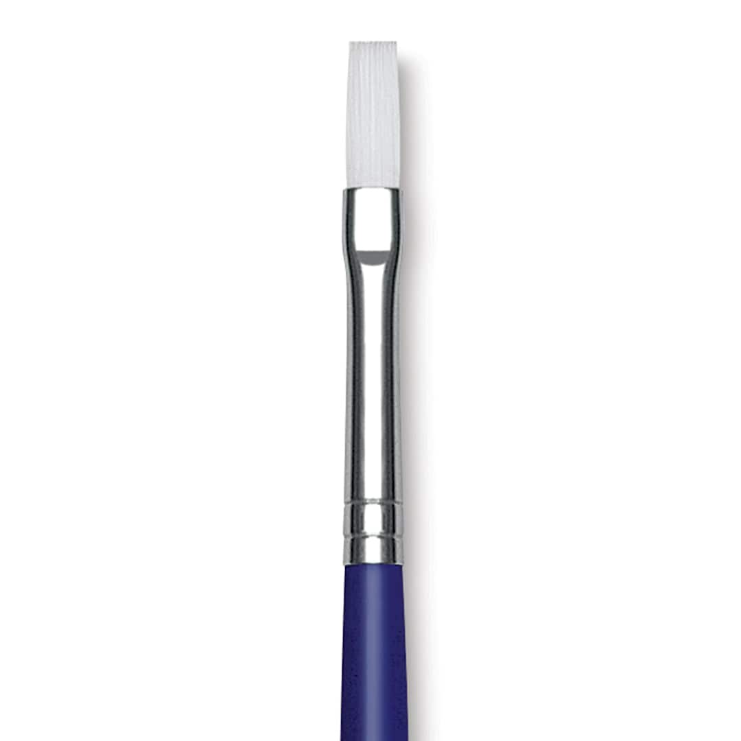 Open in modal - Blick Scholastic Wonder White Brush - Flat, Long Handle, Size 6 close up