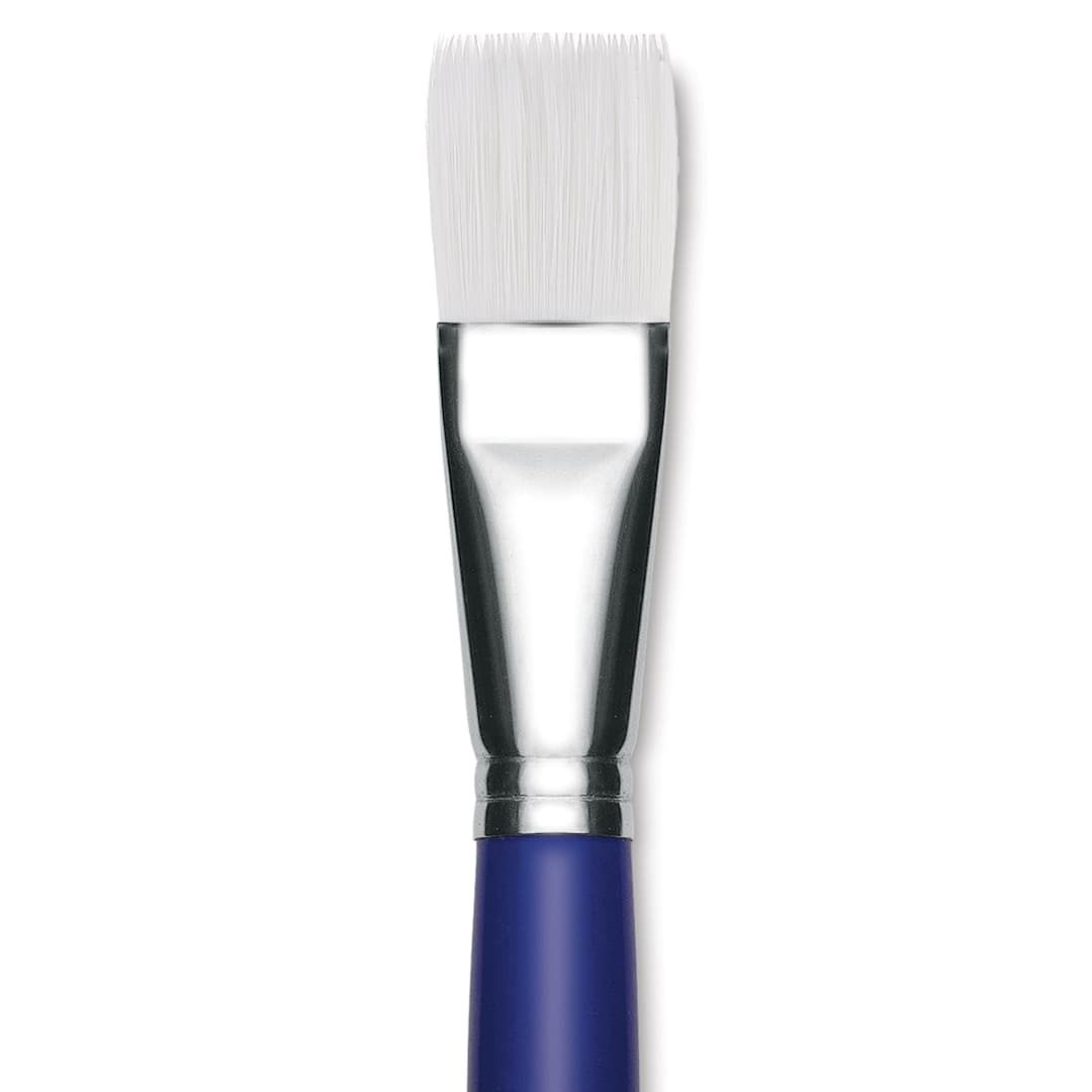 Open in modal - Blick Scholastic Wonder White Brush - Flat, Long Handle, Size 20 close up