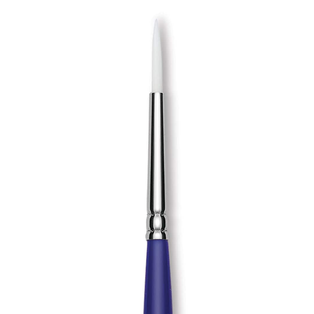 Open in modal - Blick Scholastic Wonder White Brush - Round, Long Handle, Size 4 close up