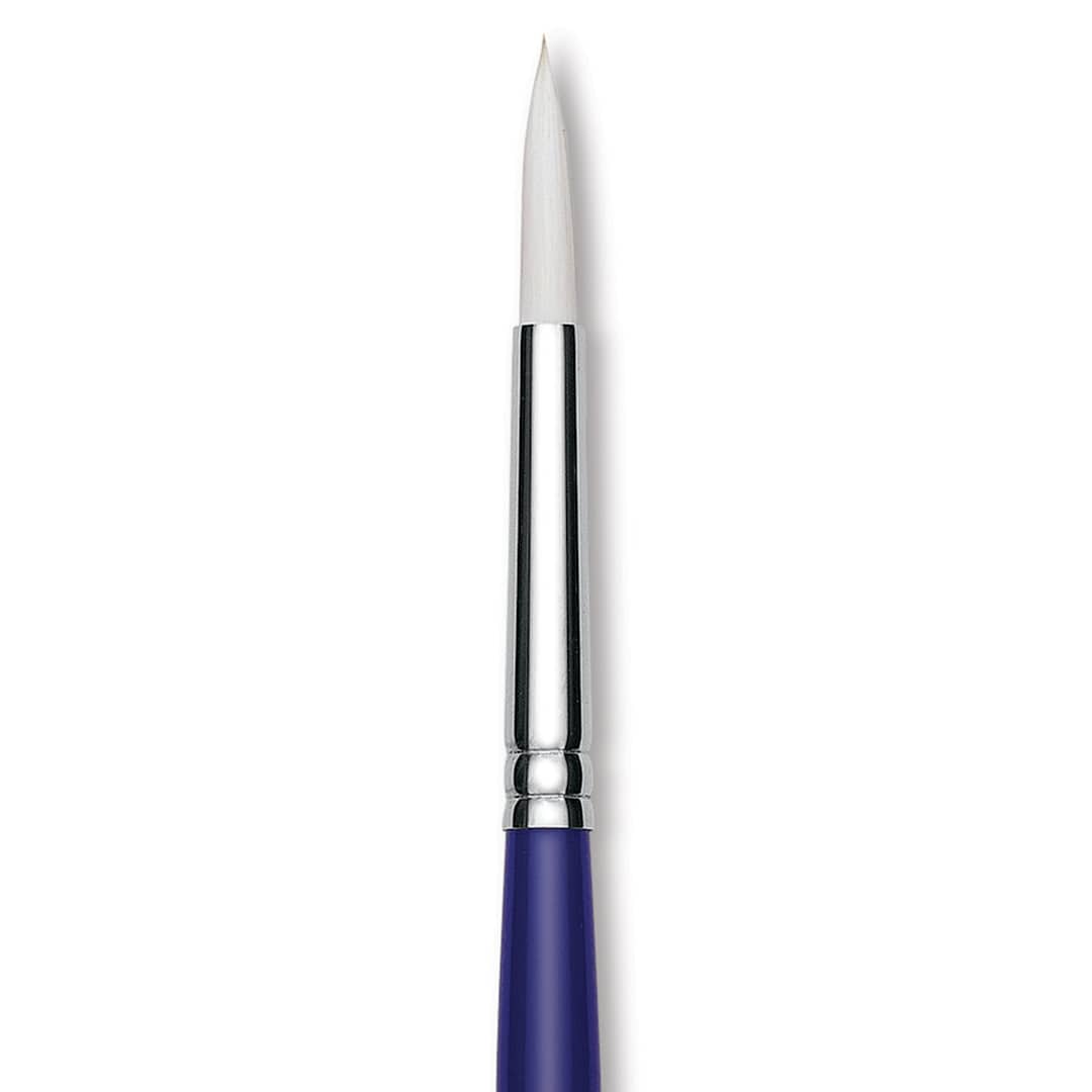 Open in modal - Blick Scholastic Wonder White Brush - Round, Long Handle, Size 8 close up