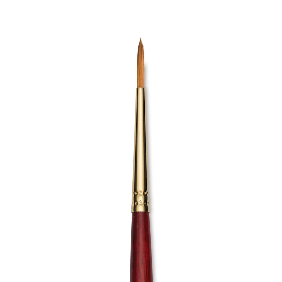 Open in modal - Princeton Synthetic Sable Brush - Round, Long Handle, Size 6 close up