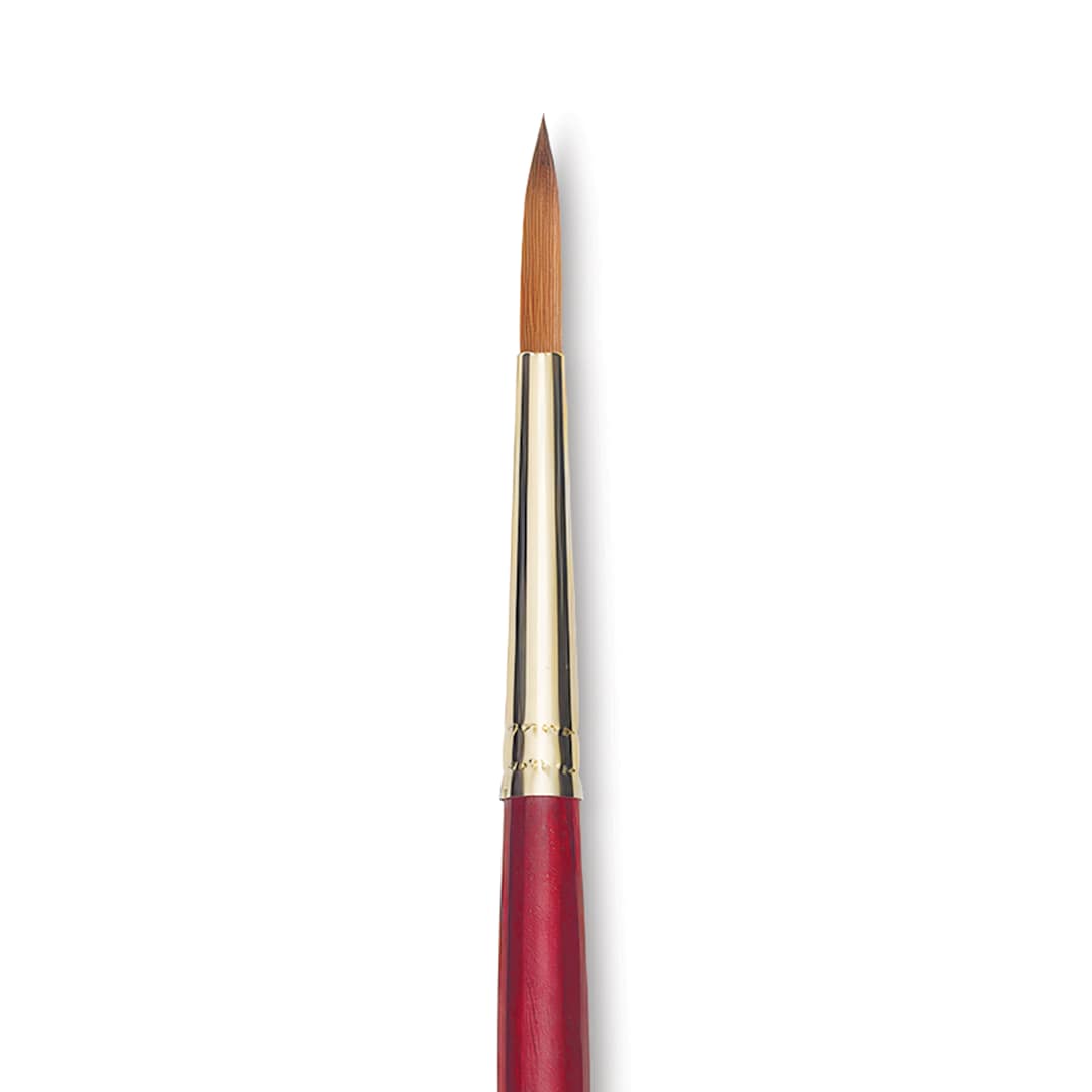 Open in modal - Princeton Synthetic Sable Brush - Round, Long Handle, Size 12 close up