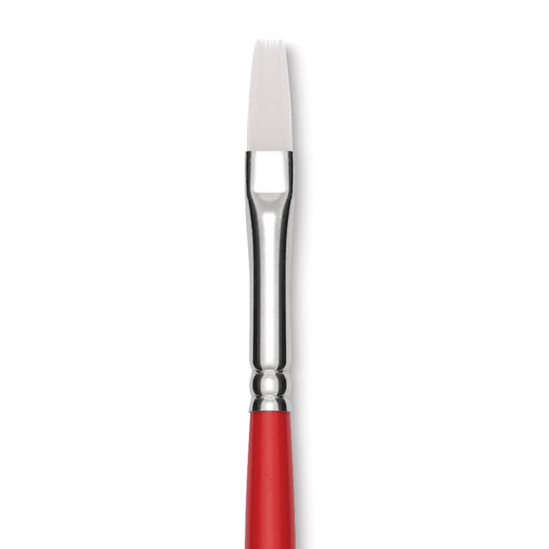 Open in modal - Winsor & Newton University Brush - Flat, Long Handle, Size 2 close-up
