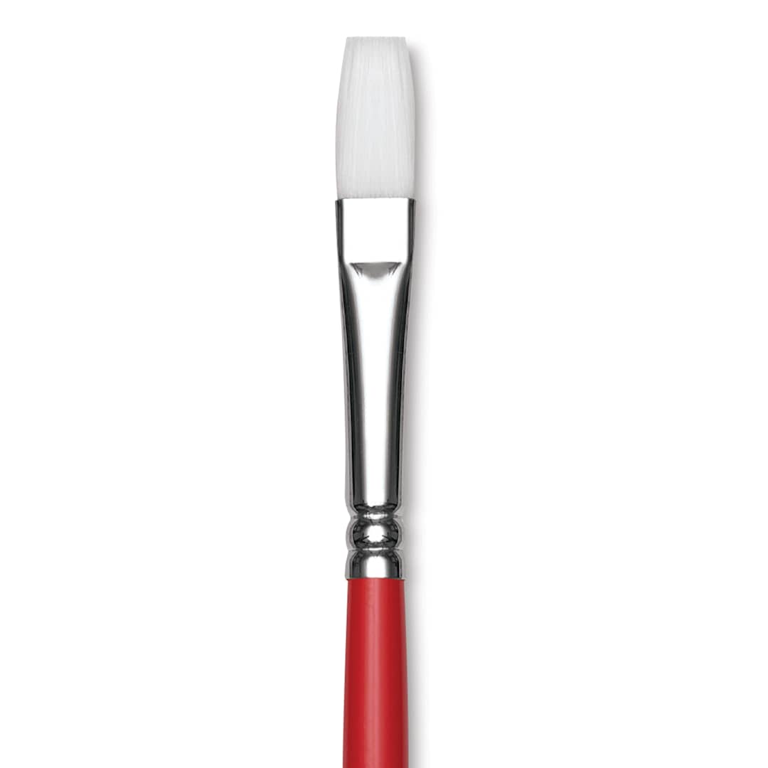 Open in modal - Winsor & Newton University Brush - Flat, Long Handle, Size 4