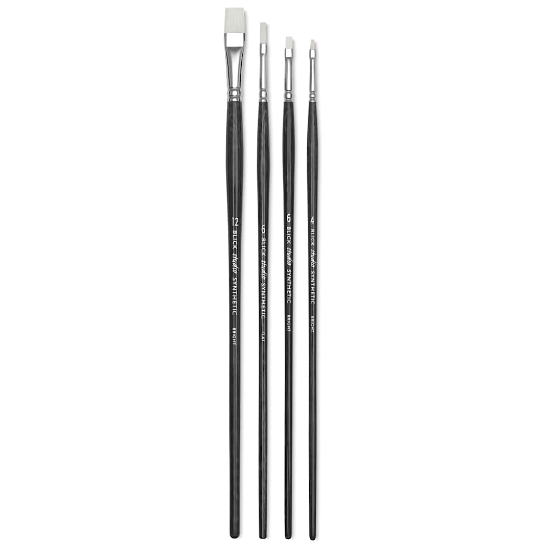 Open in modal - Blick Studio Synthetic Brush Set - Mixed Set, Set of 4