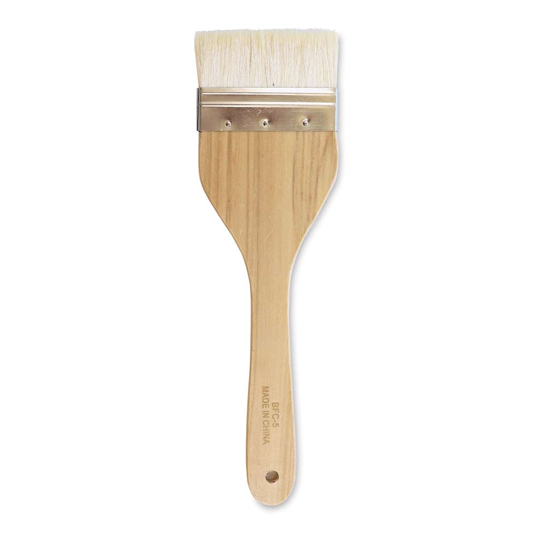 Open in modal - Yasutomo Hake Brush - Flat, Wood Handle, 3-1/4"